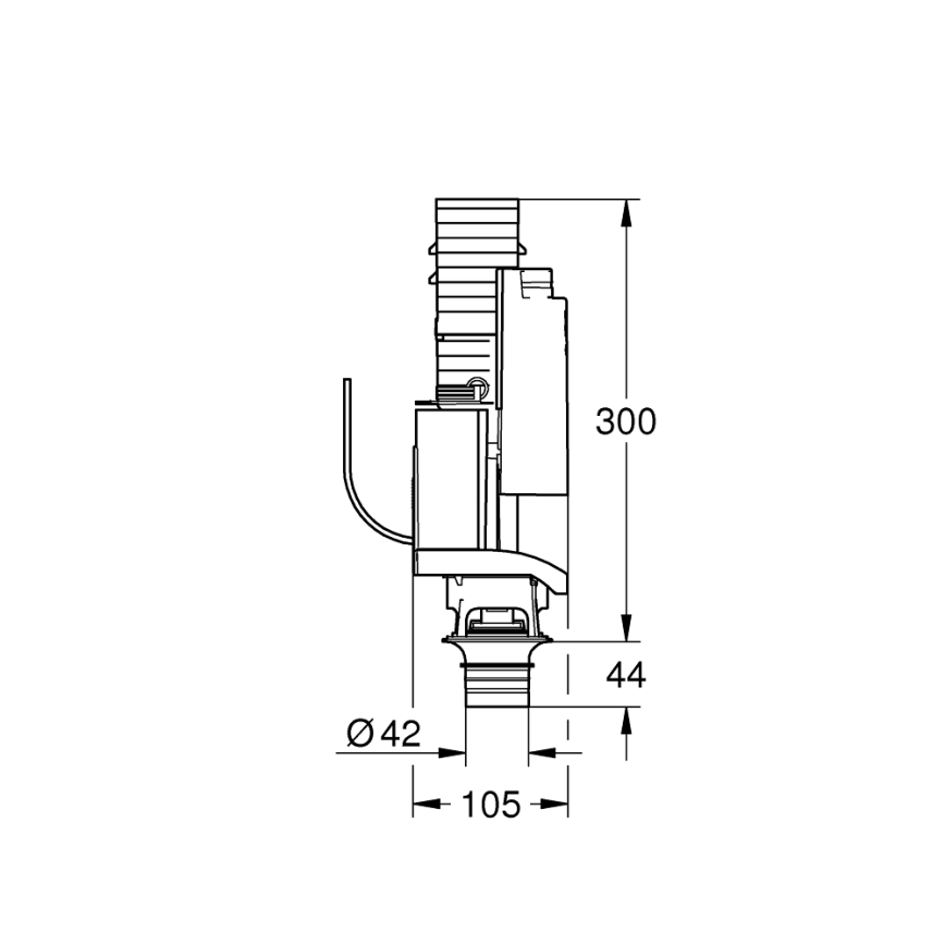 GROHE 38736000 - Ombouwset voor tweevoudig spoelsysteem GD 2
