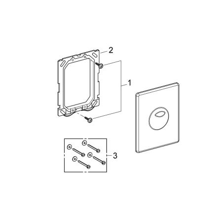 GROHE 38862SH0 - Plaque de commande SKATE 156 × 197 mm blanche