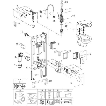 GROHE 39192000 - Ensemble 4 en 1 SOLIDO 1,13 m blanc Duro