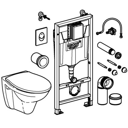 GROHE 39192000 - Ensemble 4 en 1 SOLIDO 1,13 m blanc Duro