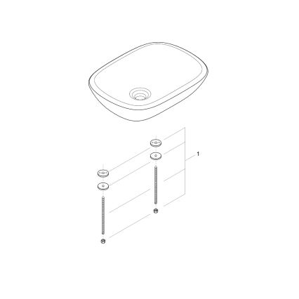 GROHE 39216000 - Lavabo à poser EUROSTYLE 500 × 380 mm en céramique, blanc