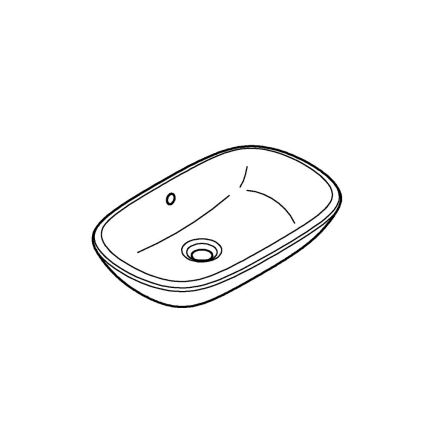 GROHE 39216000 - Opbouwwastafel EUROSTYLE 500 × 380 mm keramiek/wit