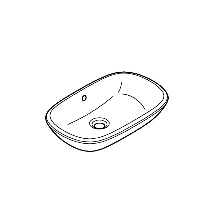 GROHE 39216000 - Opbouwwastafel EUROSTYLE 500 × 380 mm keramiek/wit