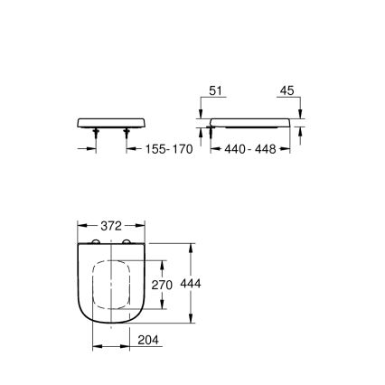 GROHE 39330002 - Abattant WC EURO CERAMIC blanc durable