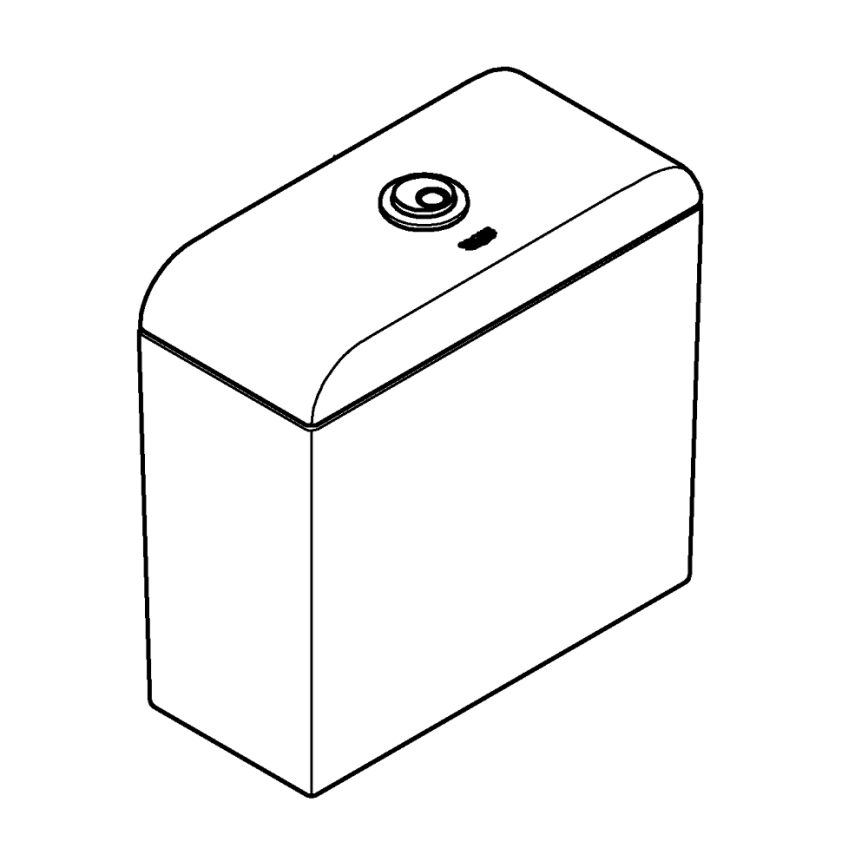 GROHE 39332000 - Spoelreservoir EURO CERAMIC 385 × 170 × 370 mm keramiek/wit