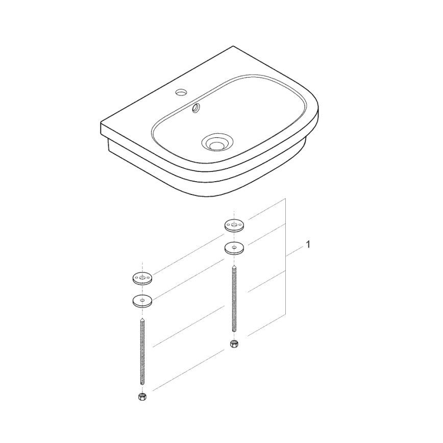 GROHE 39337000 - Lavabo à poser EURO CERAMIC 600 × 480 mm céramique/blanc