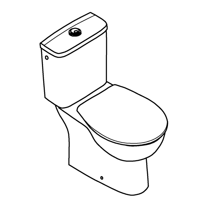 GROHE 39346000 - Staand toilet BAU met verticale afvoer, keramiek/wit