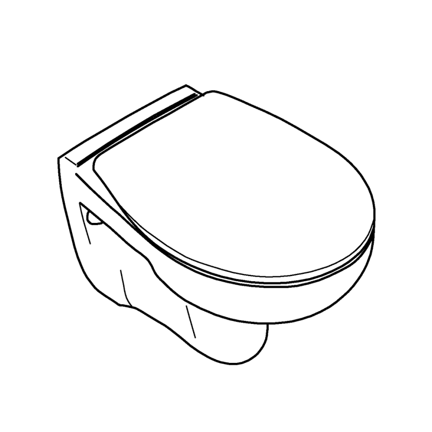 GROHE 39351000 - Hangend toilet BAU CERAMIC 53,1 × 36,8 × 36,3 cm, keramiek/wit