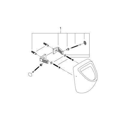 GROHE 39438000 - Urinoir BAU CERAMIC 337 × 355 × 552 mm keramiek/wit