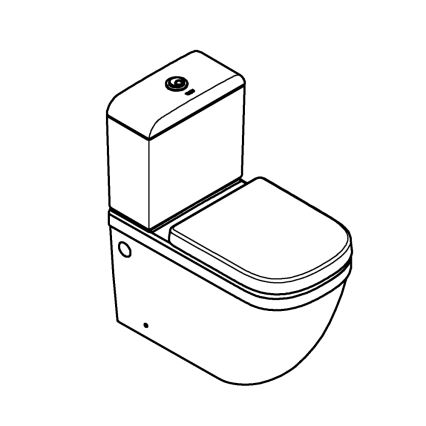 GROHE 39462000 - Ensemble WC EURO CERAMIC 67,5 x 37,4 x 77,4 cm, céramique/blanc