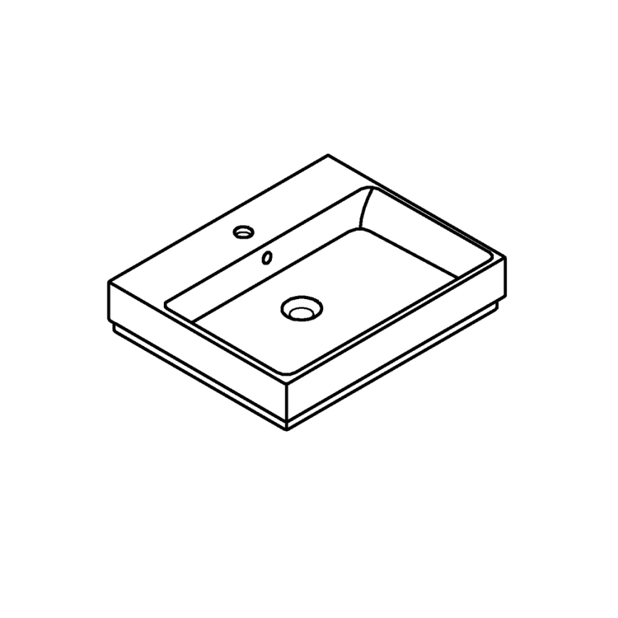 GROHE 3947700H - Lavabo CUBE CERAMIC 600 × 490 mm céramique/blanc
