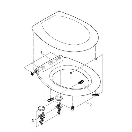 GROHE 39493000 - Abattant WC BAU CERAMIC, blanc durable