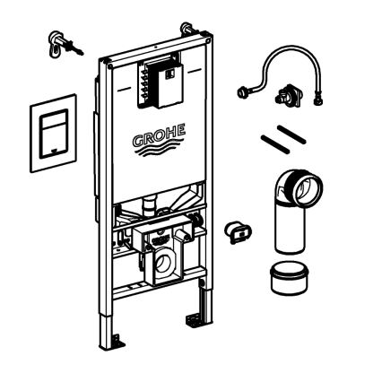 GROHE 39603000 - 3-in-1 set WC RAPID SLX 1,13 m glanzend chroom