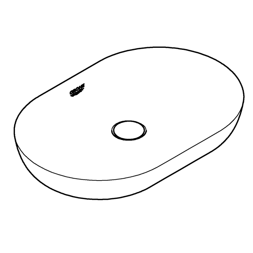 GROHE 3960800H - Lavabo à poser ESSENCE 600 × 400 mm céramique/blanc