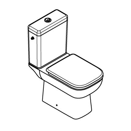 GROHE 39814000 - WC-combiset START EDGE 825 × 557 × 384 mm keramiek/DuroWhite
