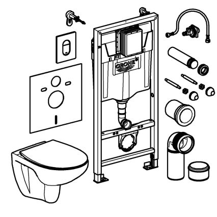 GROHE 39902000 - Toilet SOLIDO 230 x 500 x 1130 keramiek/wit