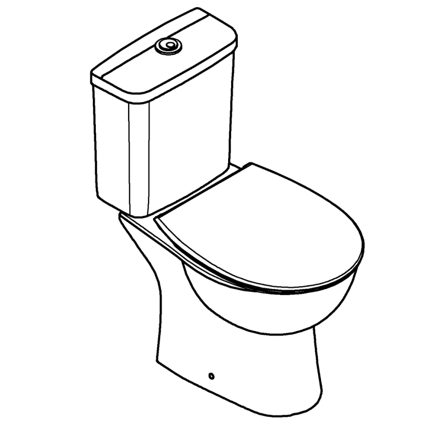 GROHE 39942000 - Ensemble WC combiné BAU CERAMIC, céramique/blanc