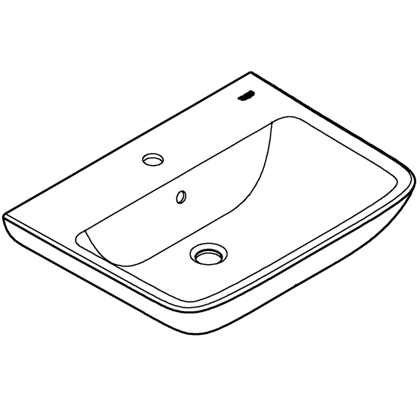 GROHE 39950000 - Wastafel START EDGE 600 × 448 mm, keramiek/wit