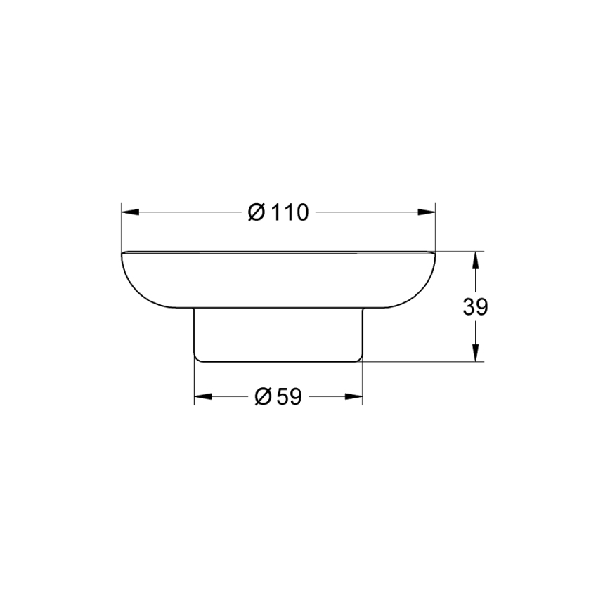 GROHE 40368001 - Porte-savon ESSENTIALS transparent