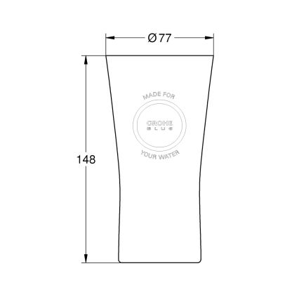 GROHE 40437000 - Set van 6 BLUE-glazen 250 ml, kristal/helder