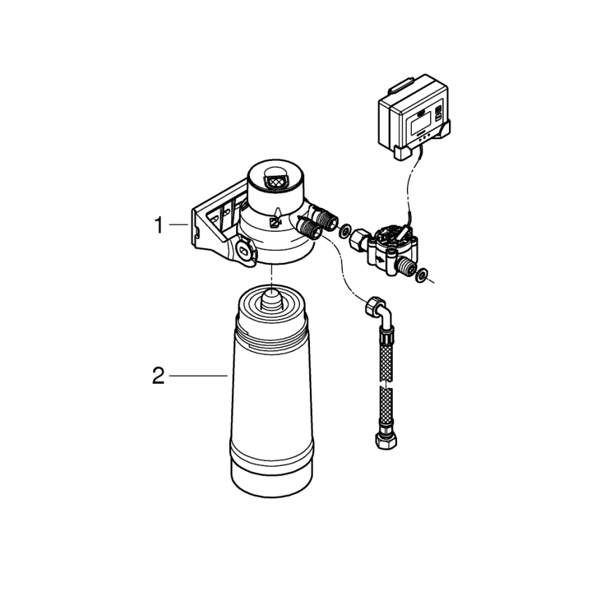GROHE 40438001 - Kit de démarrage pour filtre S GROHE BLUE, chrome brillant