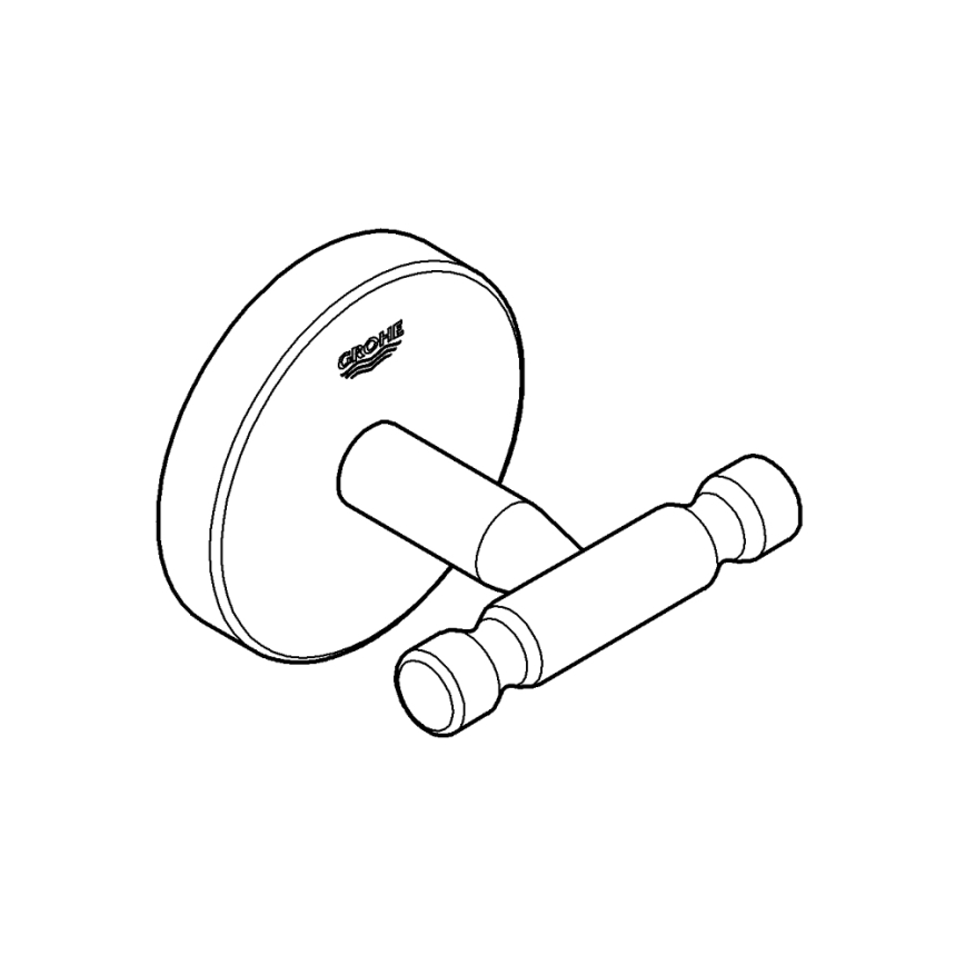 GROHE 40461001 - Crochet pour peignoir de bain BAUCOSMOPOLITAN, chrome poli