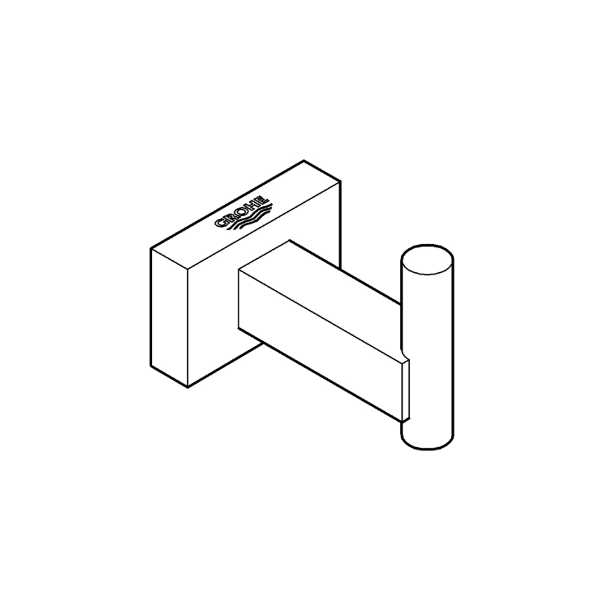 GROHE 40511001 - Crochet pour peignoir ESSENTIALS CUBE, chrome brillant