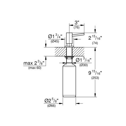 GROHE 40535DL0 - COSMOPOLITAN zeepdispenser 500 ml, bronskleurig