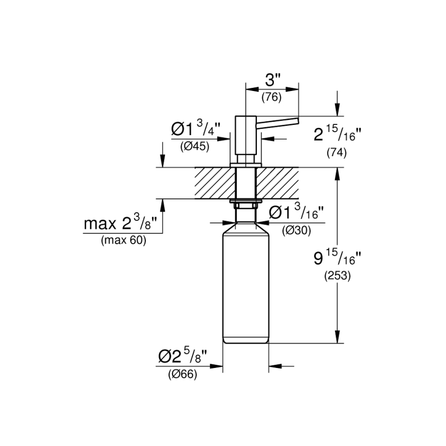 GROHE 40535DL0 - COSMOPOLITAN zeepdispenser 500 ml, bronskleurig