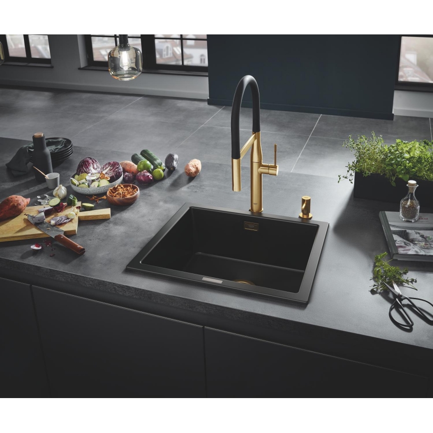 GROHE 40535GN0 - Distributeur de savon COSMOPOLITAN 500 ml doré
