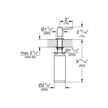 GROHE 40536000 - Zeepdispenser CONTEMPORARY 400 ml, glanzend chroom