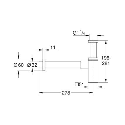 GROHE 40564A00 - Siphon SIFONY graphite