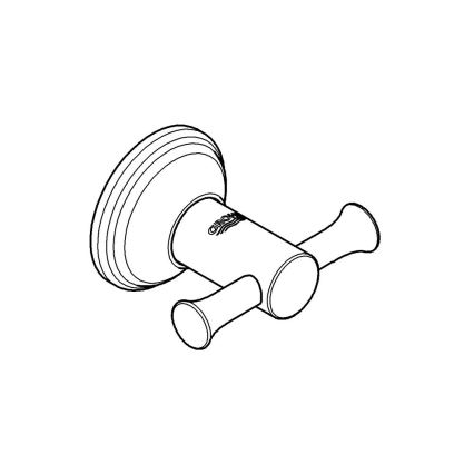 GROHE 40656001 - Haak voor badjas ESSENTIALS AUTHENTIC glanzend chroom