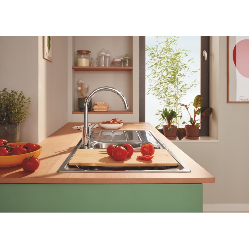 GROHE 40751HV0 - Planche à découper en bois 490 × 240 × 19 mm