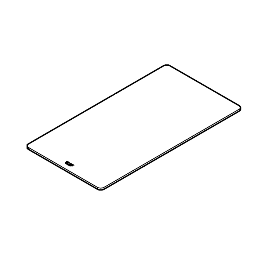 GROHE 40786L00 - Glazen plank 450 × 240 × 19 mm wit