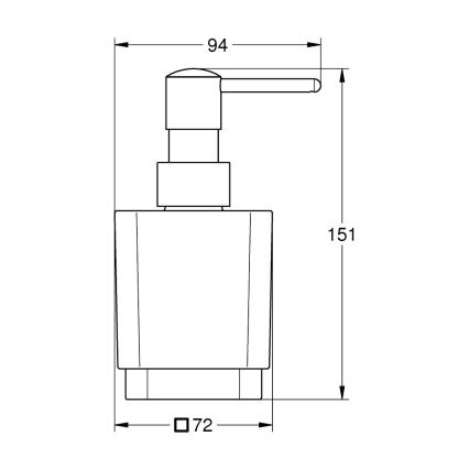 GROHE 40805000 - Distributeur de savon liquide SELECTION CUBE 300 ml chrome poli