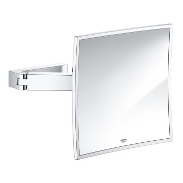 GROHE 40808000 - Miroir cosmétique SELECTION CUBE 22,3 × 22,3 cm chromé brillant