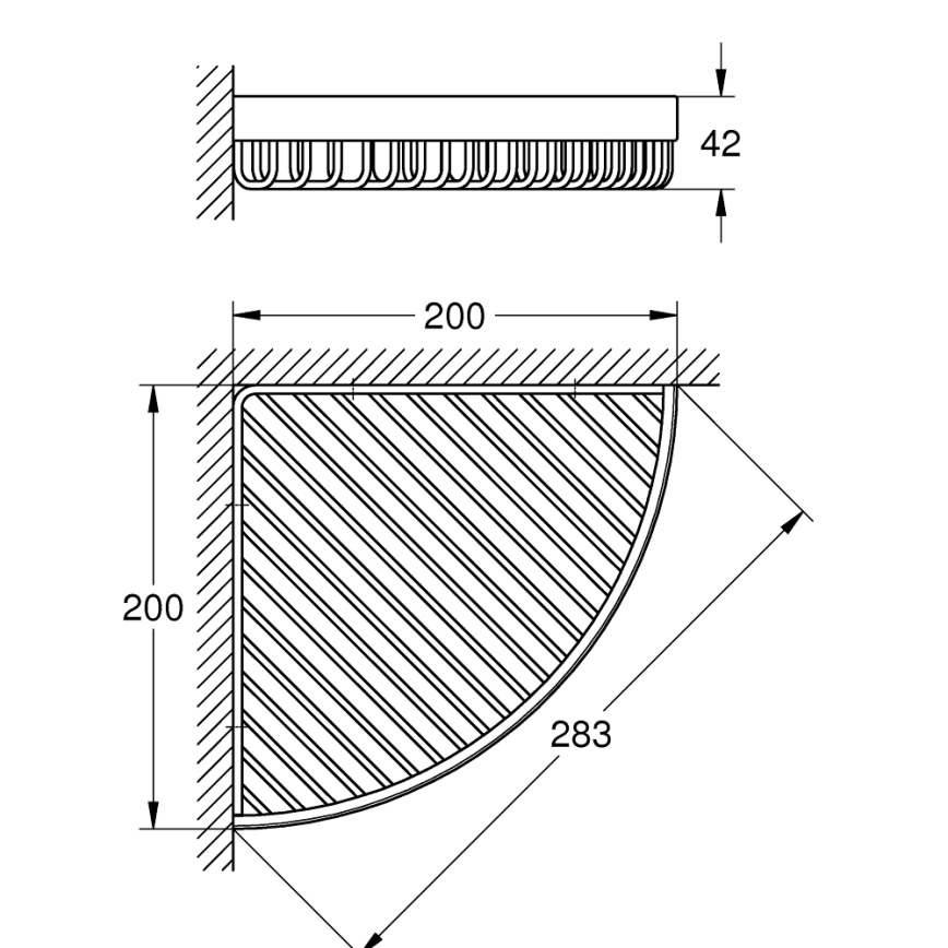 GROHE 40809000 - Porte-savon filaire SELECTION CUBE 20 × 20 cm chromé brillant