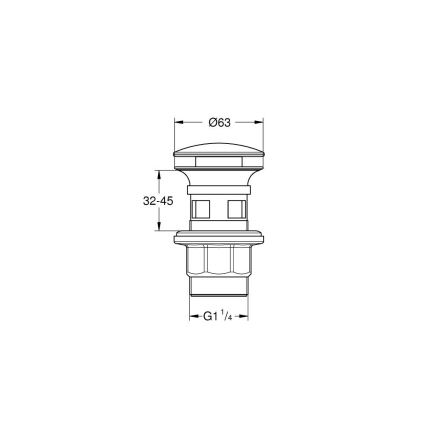GROHE 40824000 - Ensemble de vidage en chrome poli