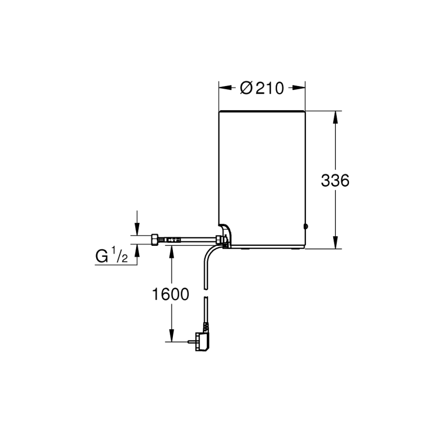 GROHE 40830001 - Réservoir RED 3 litres chromé brillant