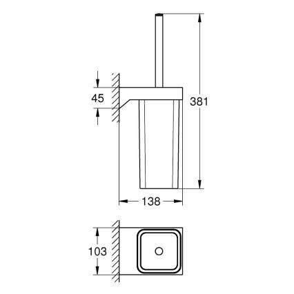 GROHE 40857000 - Kit de nettoyage pour WC SELECTION CUBE chrome poli