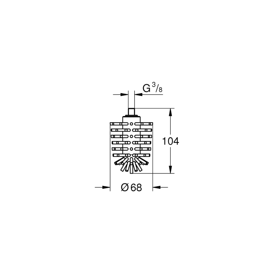 GROHE 40870000 - Vervangende wc-borstelkop SELECTION CUBE wit