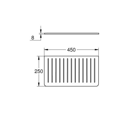 GROHE 40872K00 - Afdruipblad 450 x 250 mm keramiek/zwart