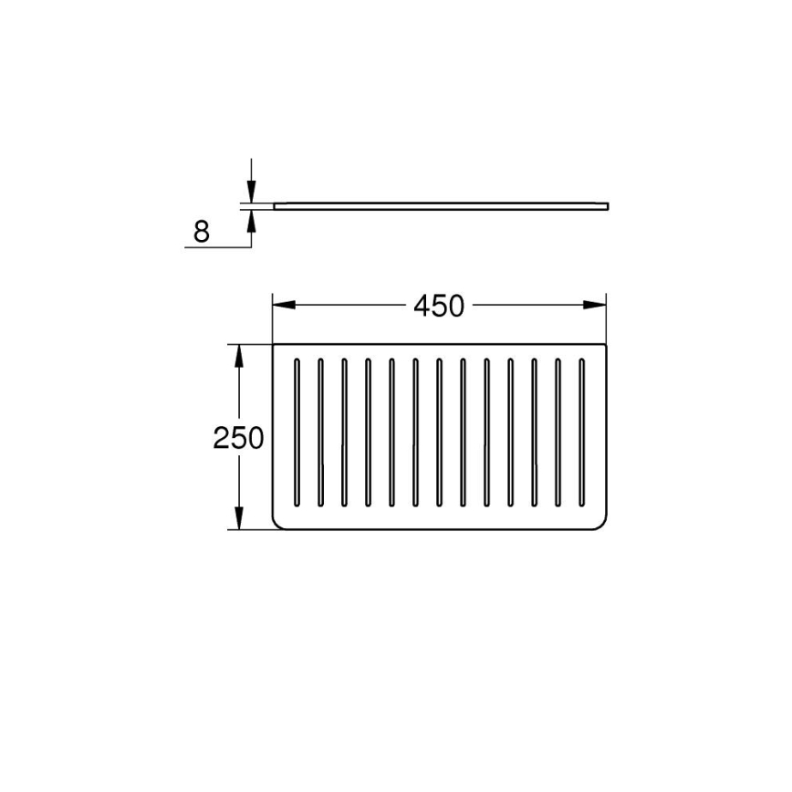 GROHE 40872K00 - Égouttoir 450 x 250 mm en céramique, noir