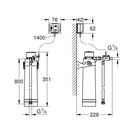 GROHE 40875000 - Startset voor BLUE-filter, glanzend chroom