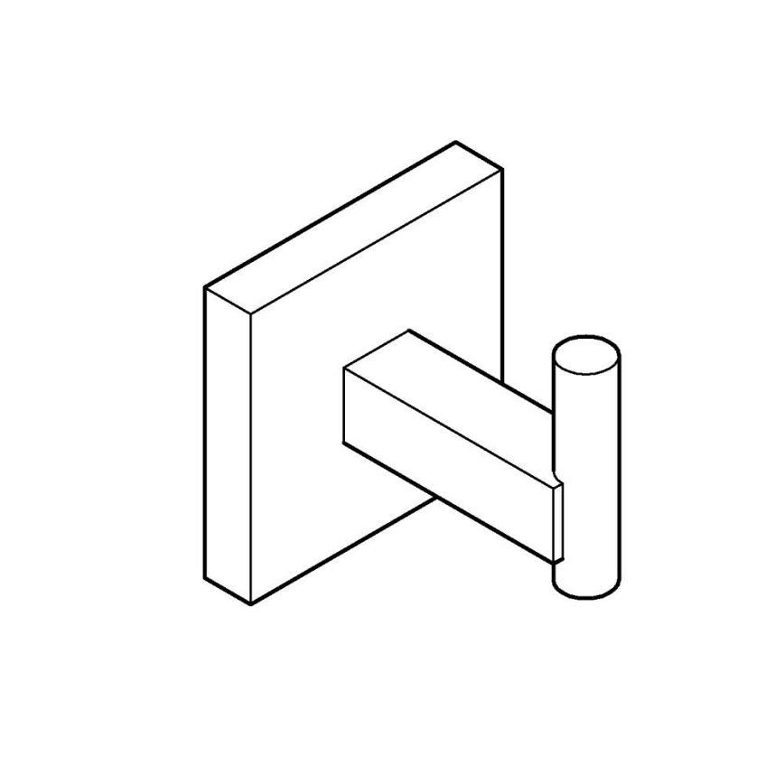GROHE 40961DC0 - Haak voor badjas START CUBE roestvrij staal