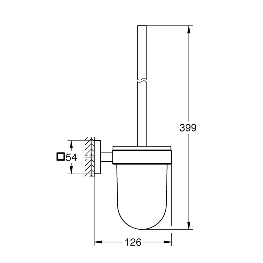 GROHE 40977DC0 - Ensemble de nettoyage pour WC START CUBE en inox