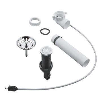 GROHE 40986SD0 - Afvoerset voor keukenspoelbakken Ø 35 mm, RVS