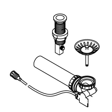 GROHE 40986SD0 - Afvoerset voor keukenspoelbakken Ø 35 mm, RVS