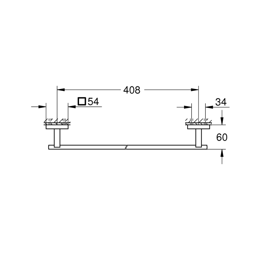 GROHE 40987000 - Handdoekhouder START CUBE 450 mm glanzend chroom